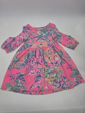 Lilly Pulitzer girls' Linn cold shoulder dress size S